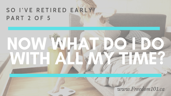 Woman sitting on a bed getting ready to start her day